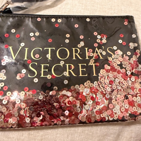 Victoria's Secret Black Clutch with Red Sequins - Picture 2 of 4